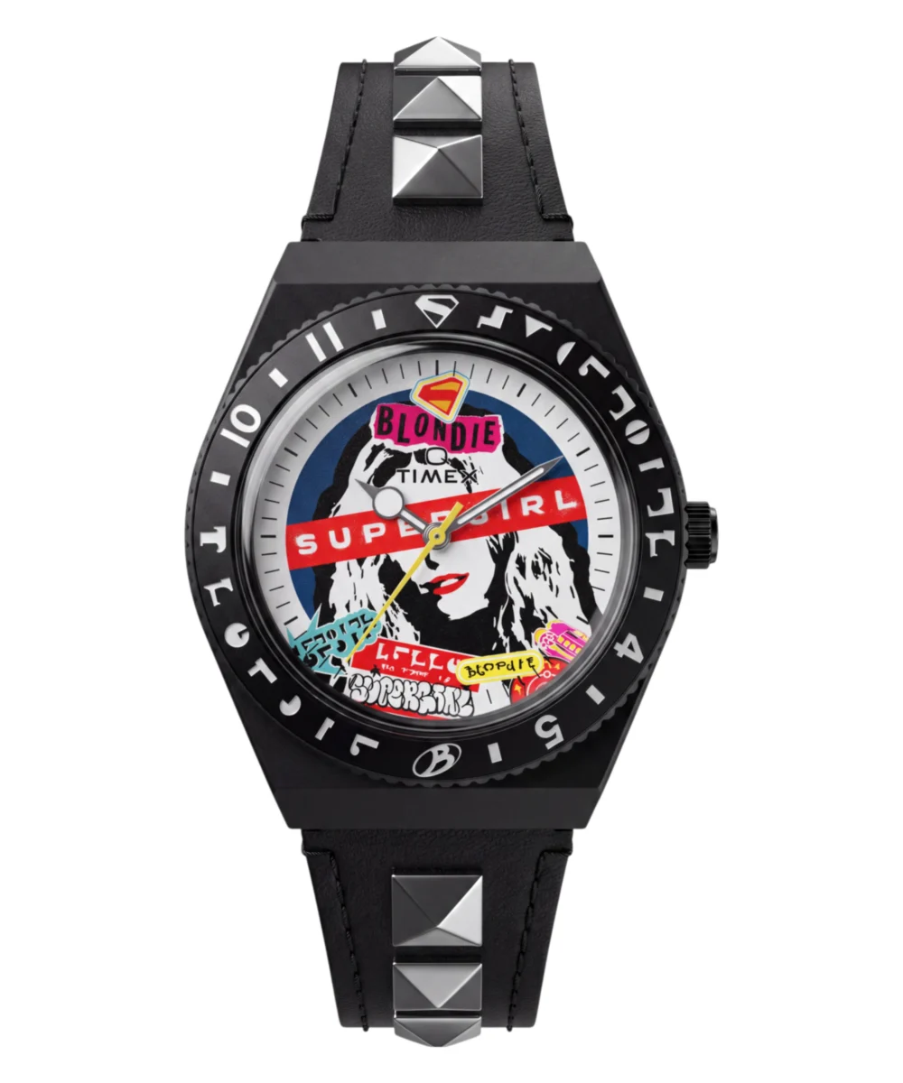 Timex SUPERGIRL x Blondie x Q 36mm Leather Strap Watch TW6A35000 36 mm kol saati