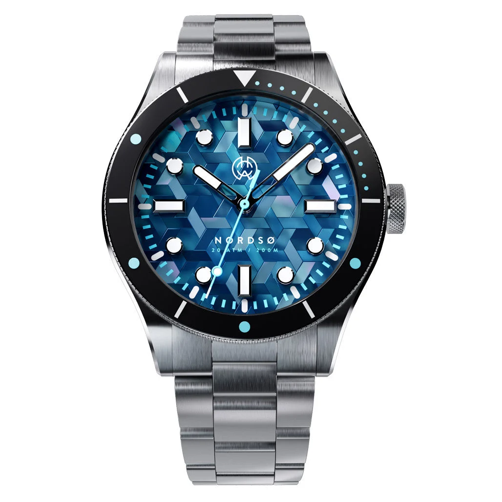 Henry Archer Nordso Terra Automatic Watch with Enceladus Dial #HAC-NOR-ENC-3LI kol saati