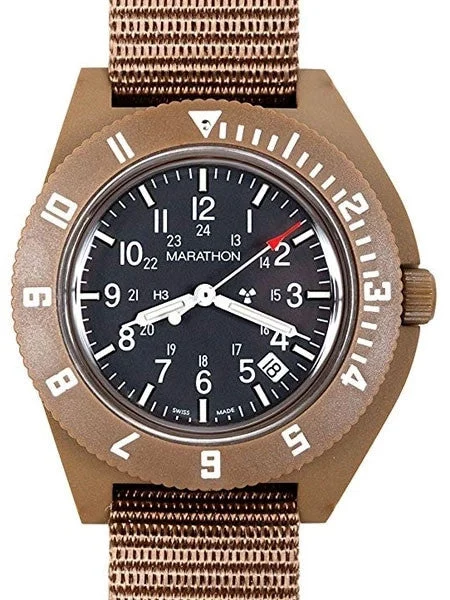 Marathon Swiss Made Quartz Military Navigator Watch with Tritium Illumination #WW194013DT-