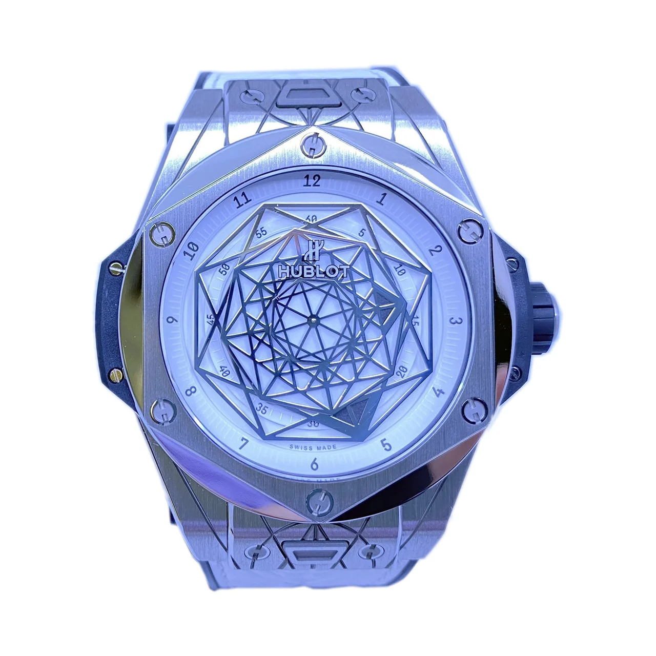Hublot Sang Bleu Titanium White 45mm 415.NX.2027.XR 210000015266 45 mm kol saati