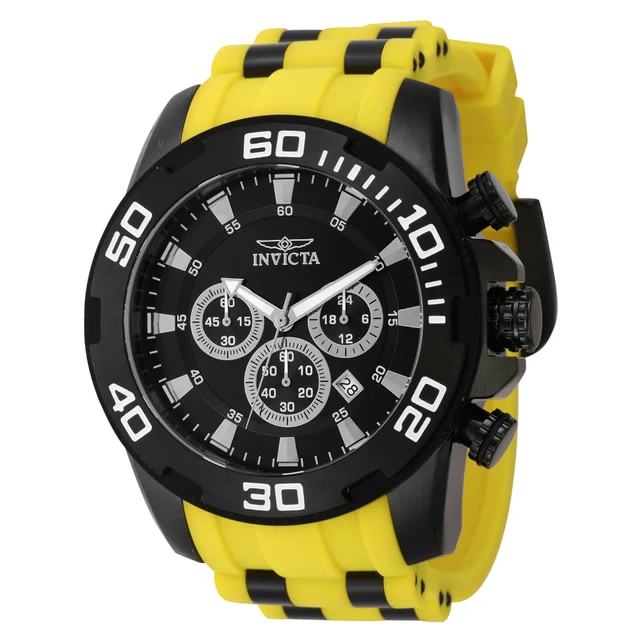 Invicta Pro Diver SCUBA Watch - 50mm. Yellow. Black (44548) kol saati