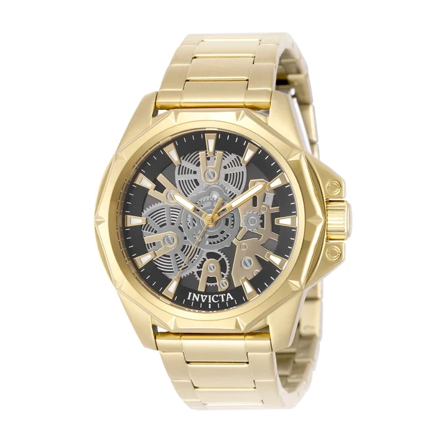 Invicta Vellic Objet D Art Watch w/ Skeleton Dial - 44mm. Gold (50380) kol saati
