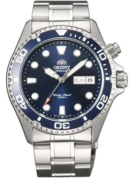 Orient Scratch and Dent - Blue Ray 21-Jewel Automatic Dive Watch on a Bracelet #CEM65009D