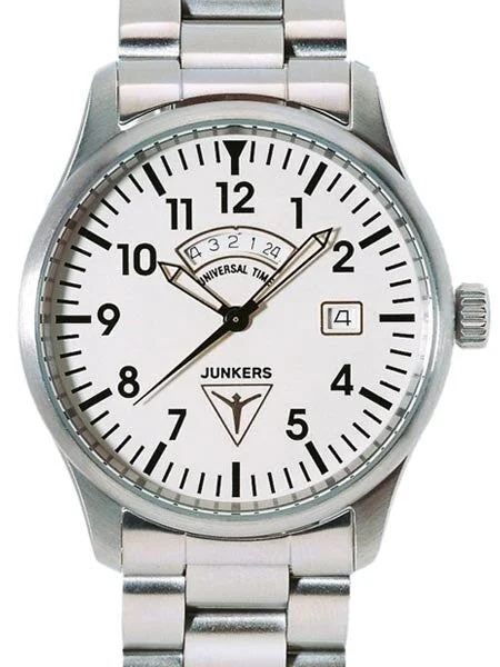 Junkers Swiss GMT Watch with Second Independent Time Zone #6240M-1 kol saati