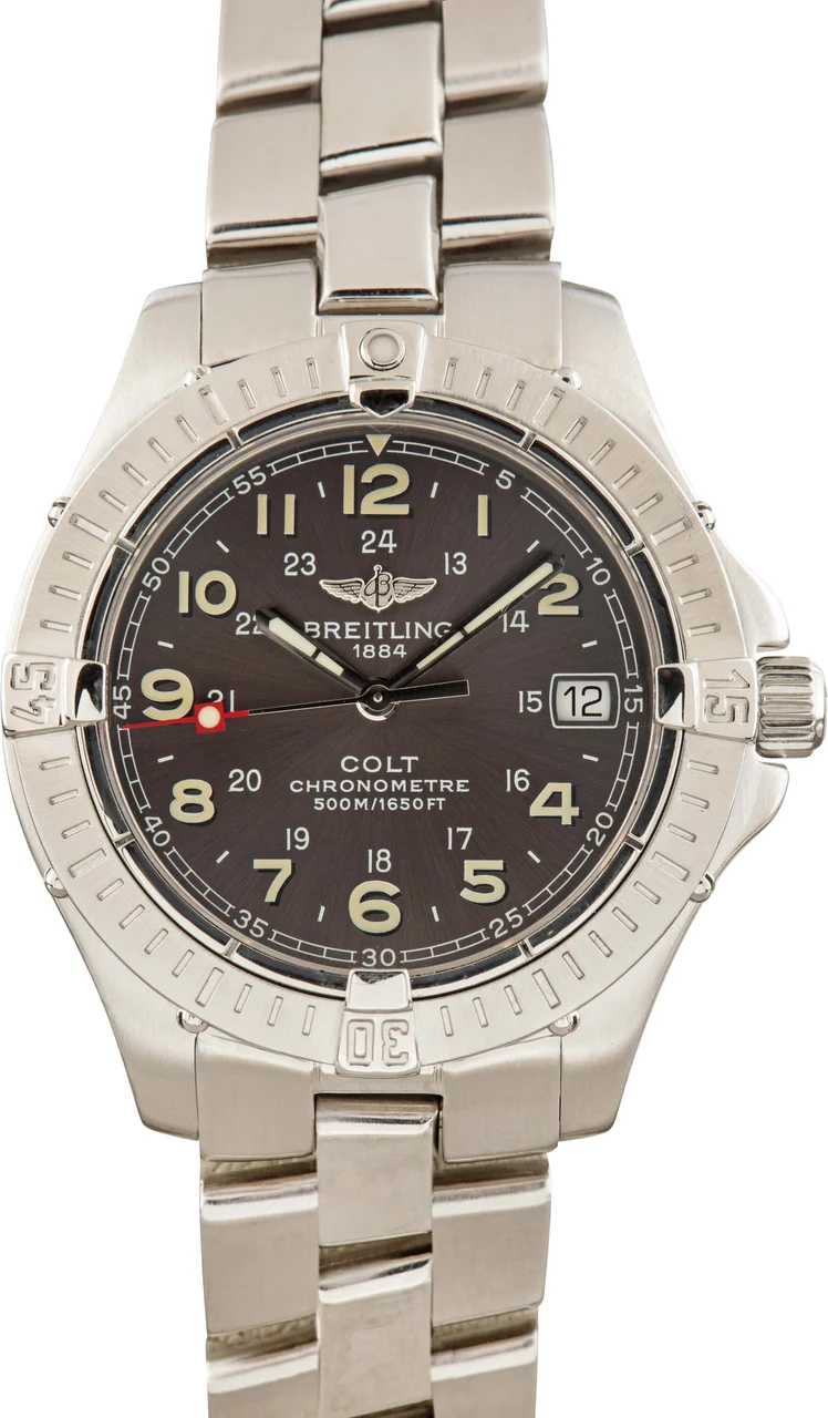 Breitling Colt Stainless Steel Slate Dial A7435010/F507 kol saati