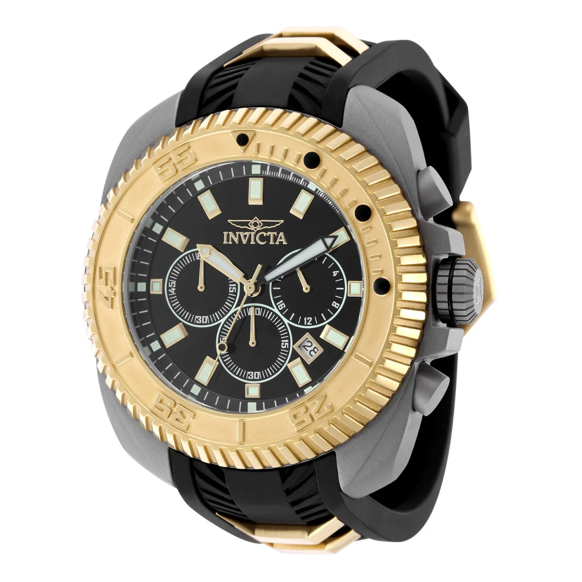 Invicta Coalition Forces Watch - 50mm. Black. Gold (49792) 50 mm kol saati