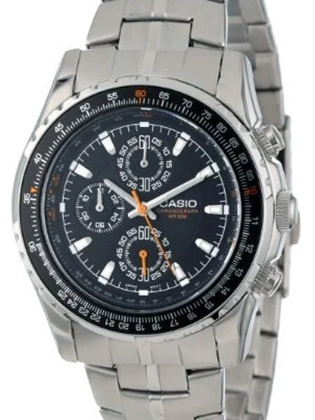 Casio Slide Rule Bezel Analog Chronograph Watch, Stainless Steel Bracelet #MTP-4500D-1AV k