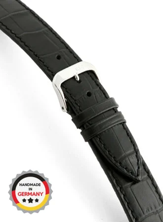 RIOS Grained Leather Orlando - Black - Alligator Grained 5213/RI kol saati