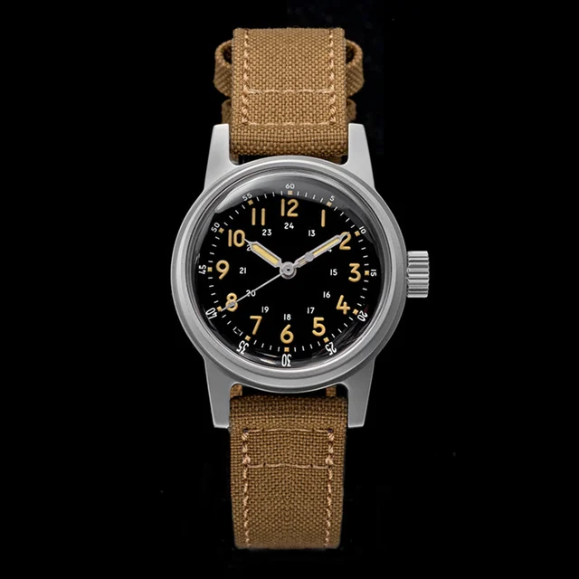 Heimdallr Thorn 36mm G11 NH35 Vintage Military Watch 西流SHY043-G11-黑面-419 kol saati