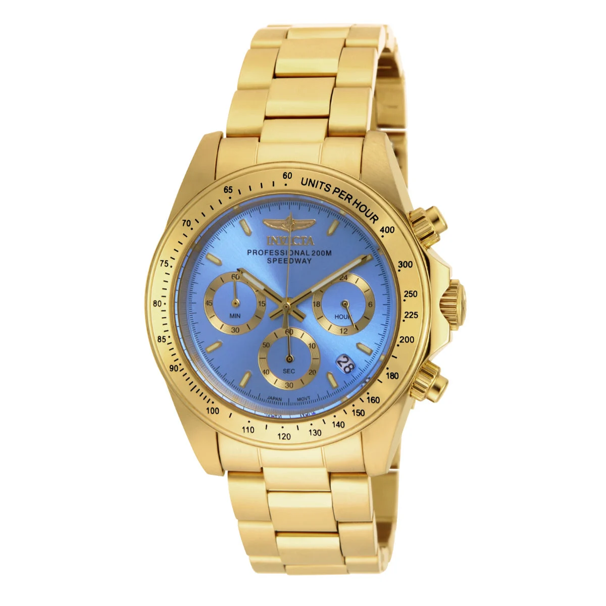 Invicta Speedway Torvane Watch - 39.5mm, Gold (18256) 39.5 mm kol saati