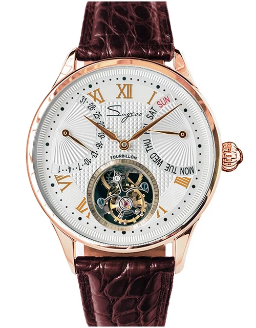 Sugess Tourbillon Master SU8004GW2-B kol saati