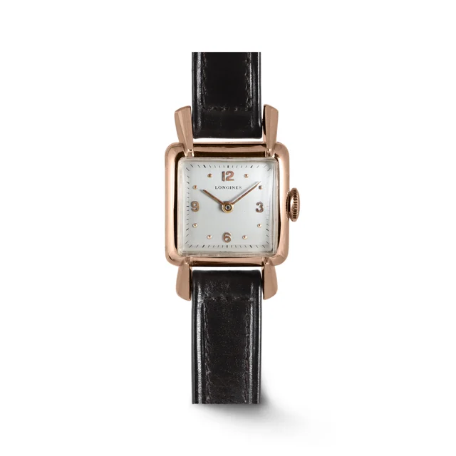 Longines Rose Gold Square ’ Watch (1950) 5942-7930032 kol saati