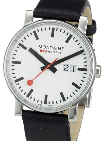 Mondaine Railways EVO Quartz Dress Watch with Large Date #A627-30303-11SBB 40 mm kol saati