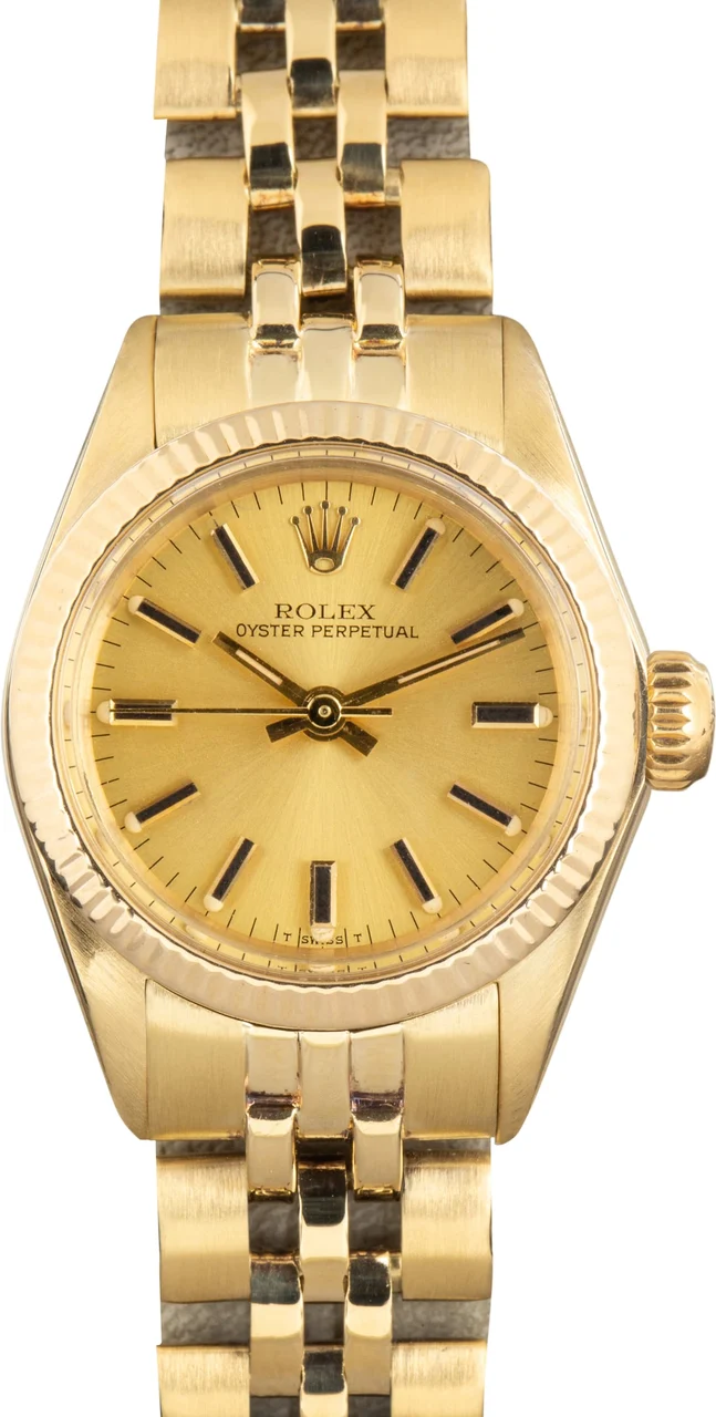 Rolex ROLEX, REF. 6719, OYSTER PERPETUAL, STEEL AND GOLD 24 mm kol saati