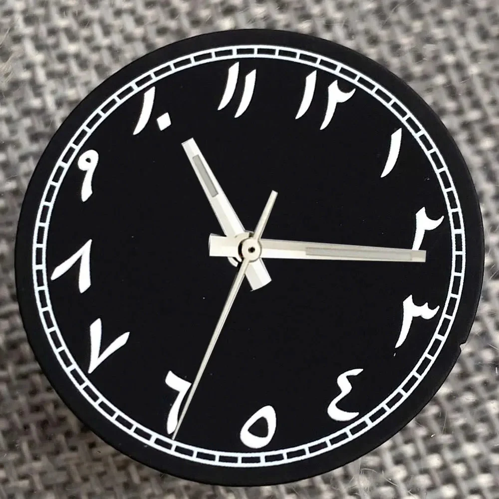Tandorio Black Sterile 29mm Watch Face Middle East Numbers for N H35 N H36 MI YOTA DG E TA2824 PT ST2130 pil ot Watch Accessories Hand 14:200025551#dial hand;200000046:201720837#for miyota dg 29 mm kol saati