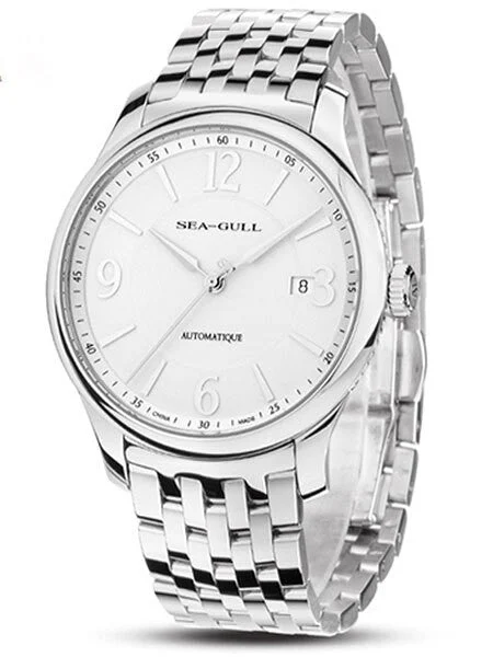 Sea-Gull Automatic Dress Watch with Bracelet and Sapphire Crystal #816.420 40 mm kol saati
