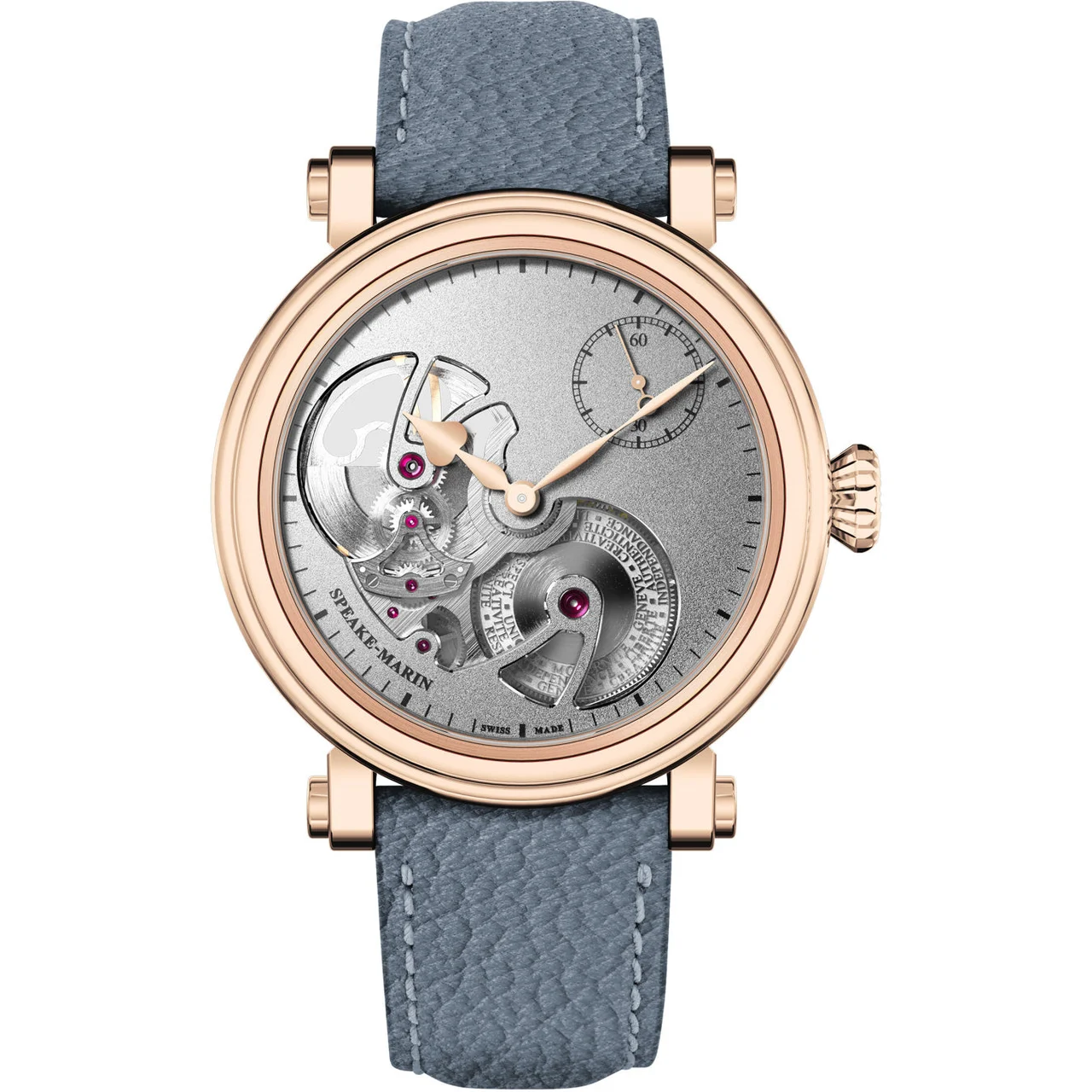 Speake-Marin Openworked Sandblasted Red Gold 42mm 424217440 42 mm kol saati