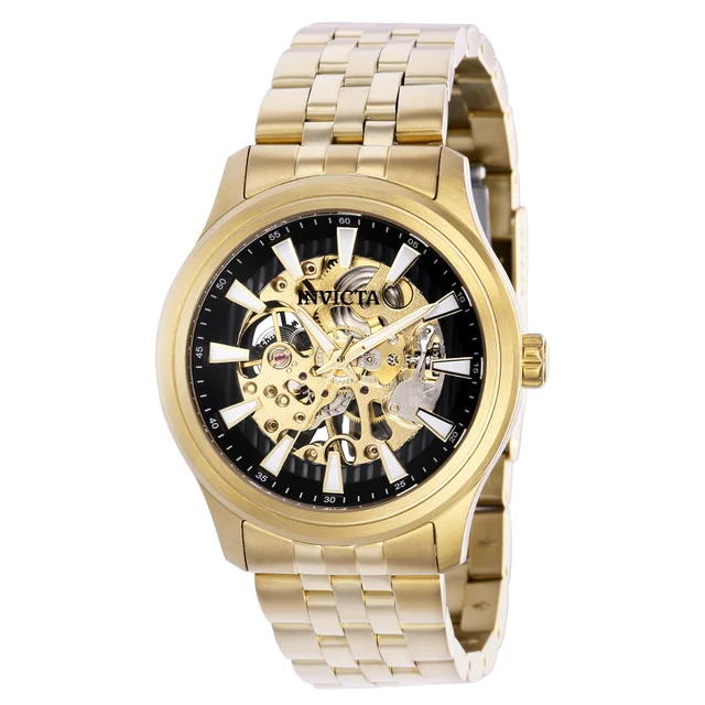 Invicta Vintage Automatic Watch - 42mm, Gold (37967) kol saati
