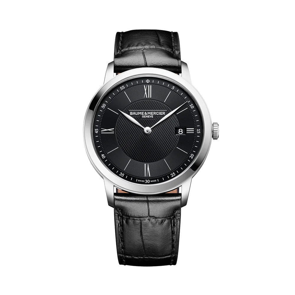 Baume Et Mercier Classima 10881 Quartz 40mm - Black on Leather Strap M0A10881 40 mm kol saati