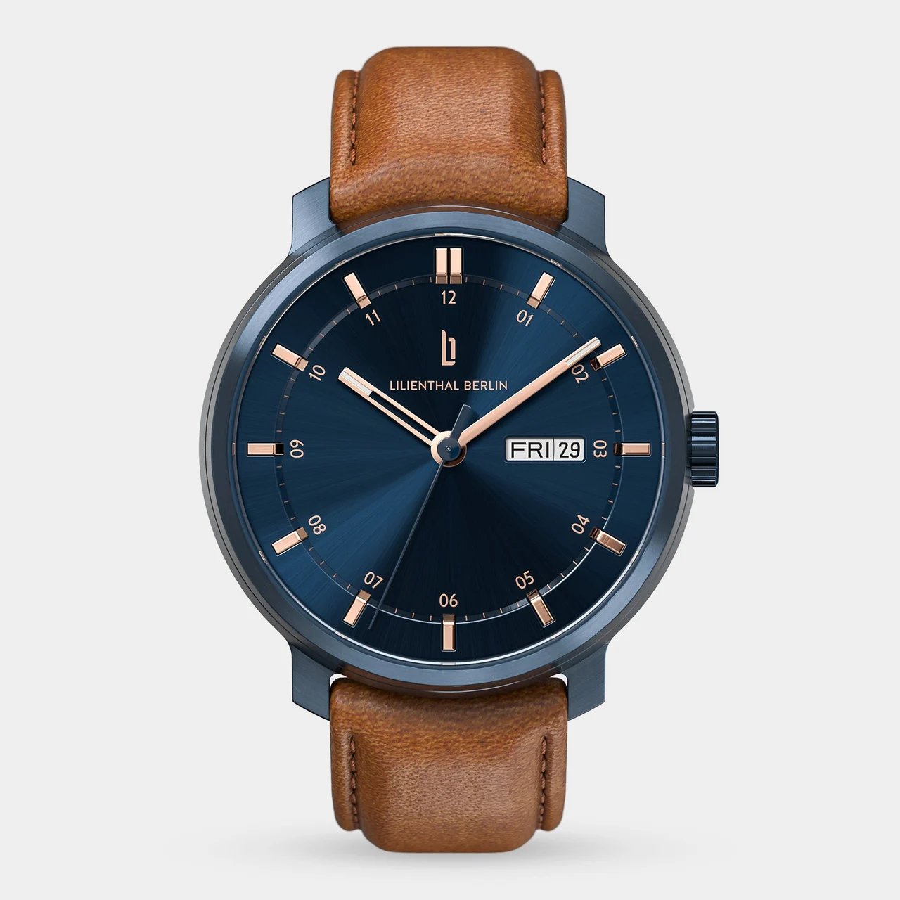Lilienthal Berlin Neolux Day Date N2-003-CB044EB 42 mm kol saati
