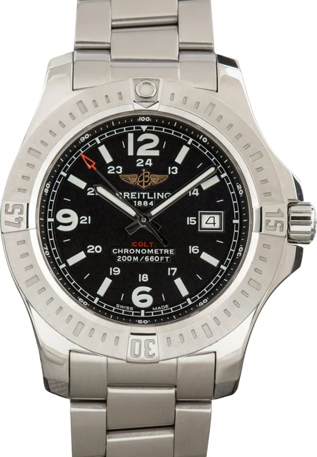 Breitling Colt Stainless Steel Black Dial A7438811/BD45 kol saati