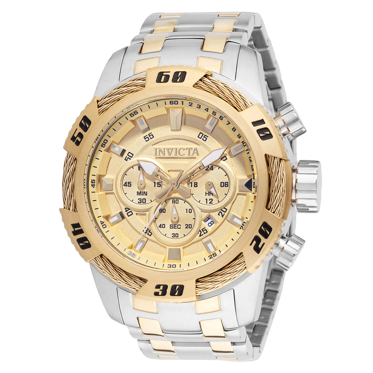 Invicta Speedway Ignition Watch - 50mm. Gold, Steel (49123) 50 mm kol saati