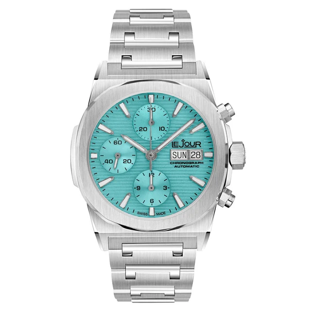 Le Jour Rally Monte-Carlo Automatic Chronograph with Light Blue Dial #LJ-RMC-005 kol saati