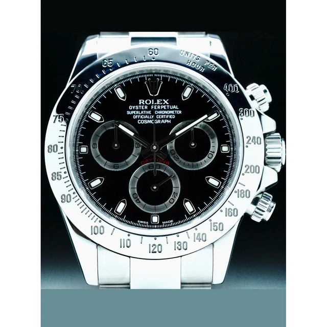 Rolex Daytona Black Dial Steel Cosmograph Chronograph 40mm 210000079913 kol saati