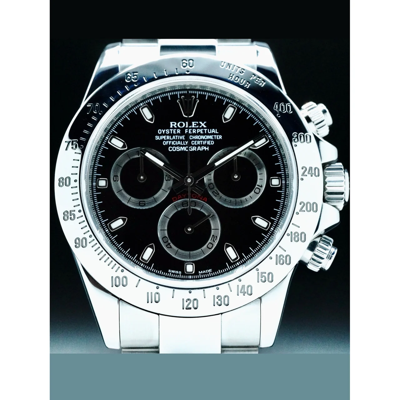 Rolex Daytona Black Dial Steel Cosmograph Chronograph 40mm 210000079913 40 mm kol saati