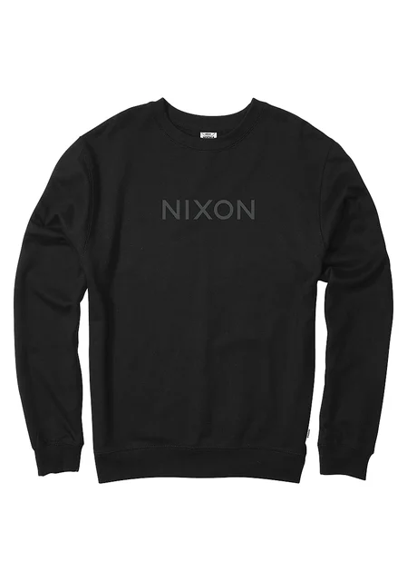 Nixon US Wordmark Crew Sweatshirt - Black S2753-000-02 kol saati