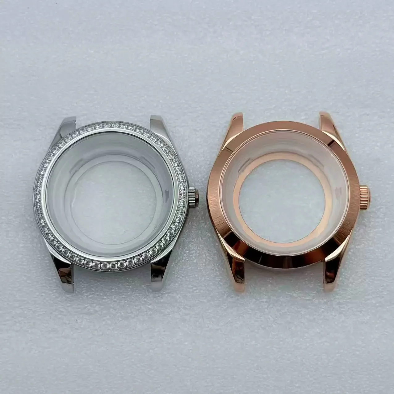Tandorio Watches MIyota 8285 watch case Smooth bezel fluted diamond sapphire 316 stainless steel 31mm dial 10ATM 6007915340697 31 mm kol saati