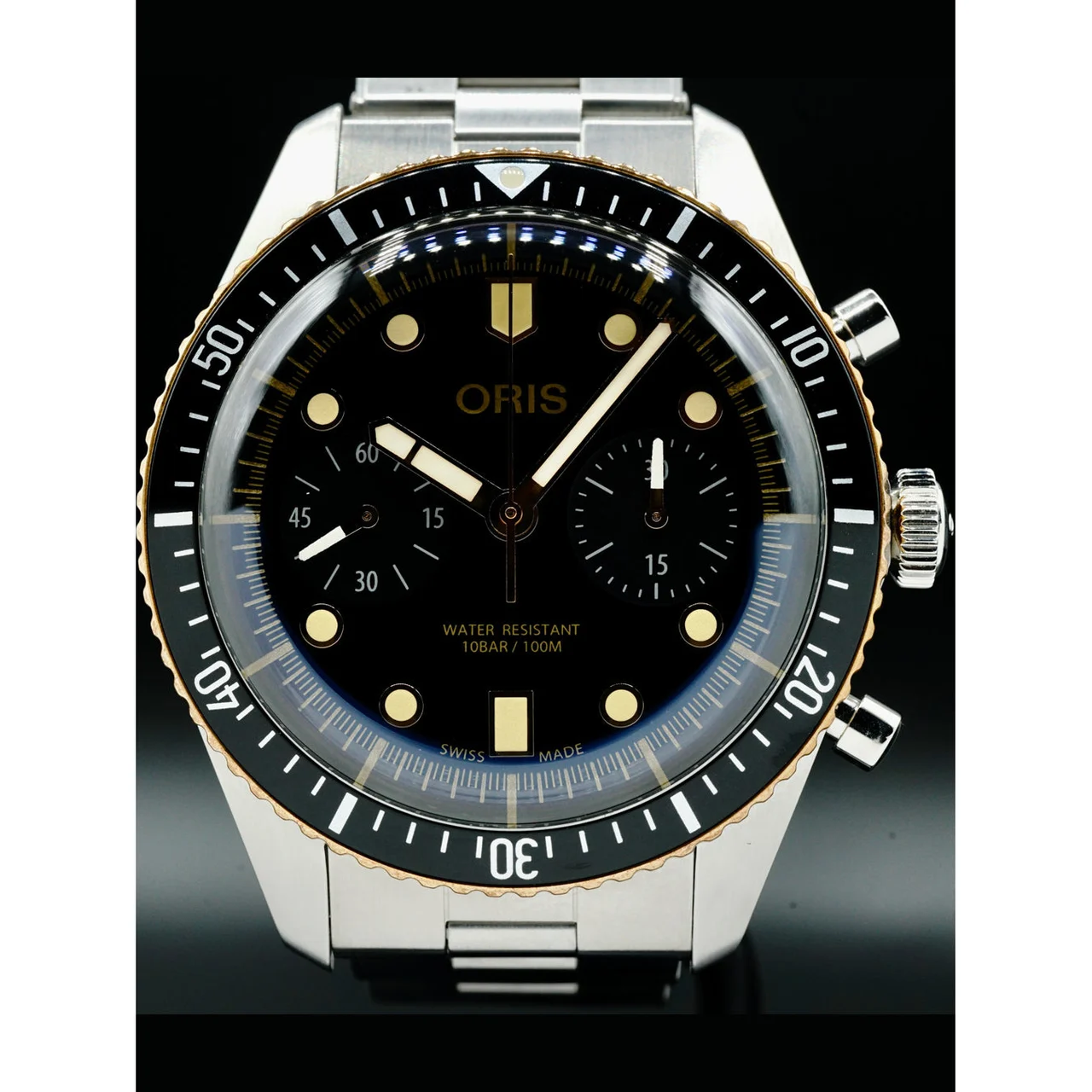 Oris Divers Sixty-Five Chronograph 01 771 7744 4354-07 8 21 18 210000034655 43 mm kol saati