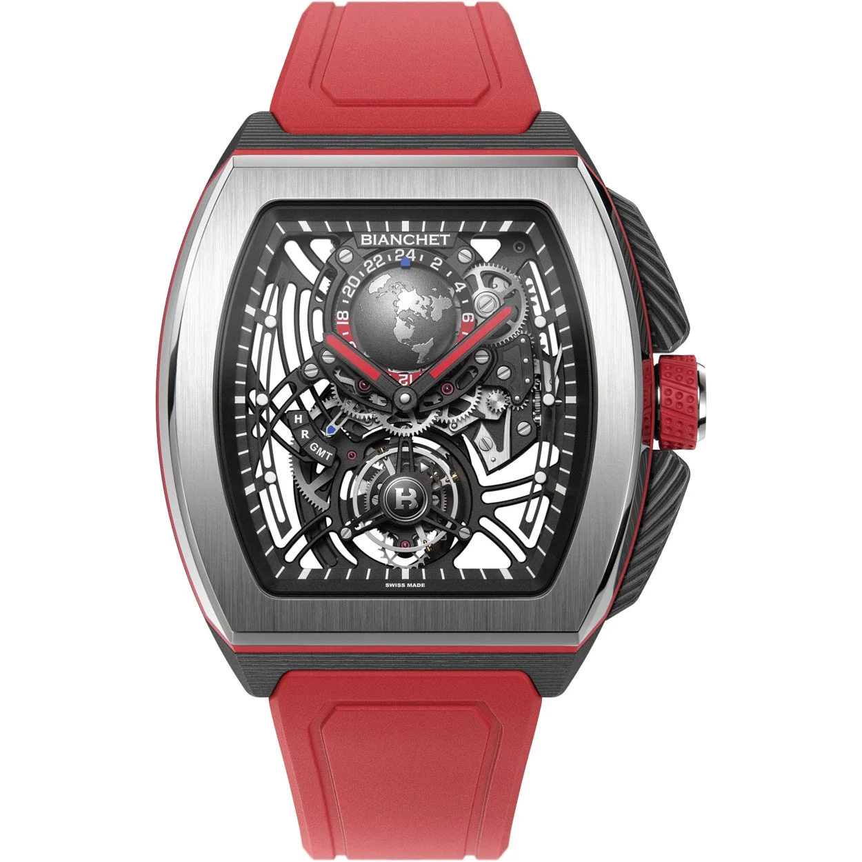 Bianchet Flying Tourbillon Sport GMT B 1.618 Hybrid Red HBRFTSG4 kol saati