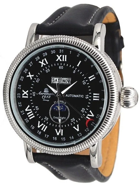 Aeromatic 1912 Automatic Calendar Watch with Day-Night Indicator #A1392 kol saati