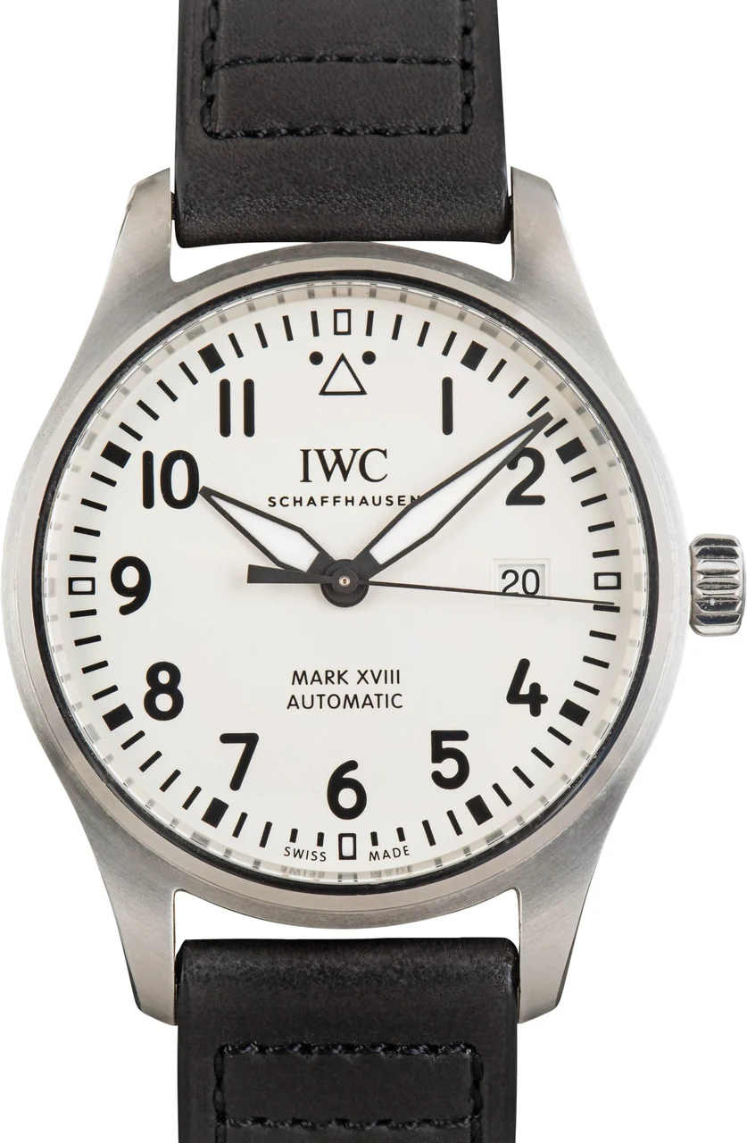 IWC Pilot’s Watch Mark XVIII IW327012 Silver Dial 40 mm kol saati