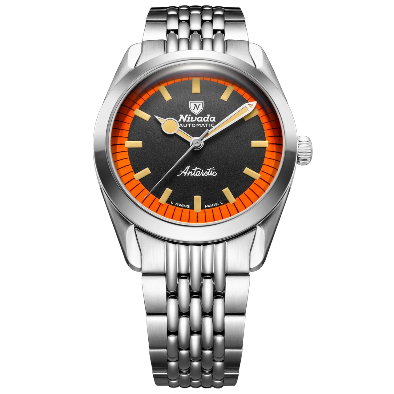 Nivada Grenchen Antarctic Black & Orange 32057A04 kol saati