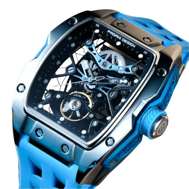 Pagani Design 14:100005979#Black red kol saati