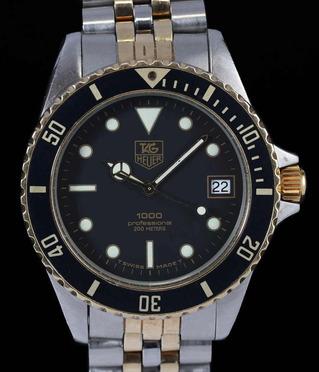 Tag Heuer Professional HEU-PROF-DIVER-1000-980.020L-1980s 36 mm kol saati