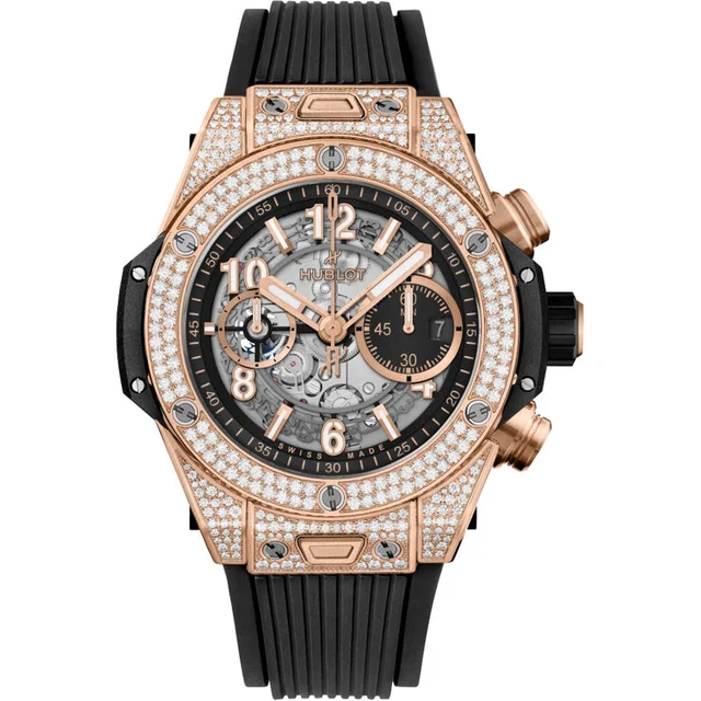 Hublot Big Bang Unico King Gold Pavé 44mm 421.OX.1180.RX.1704 kol saati
