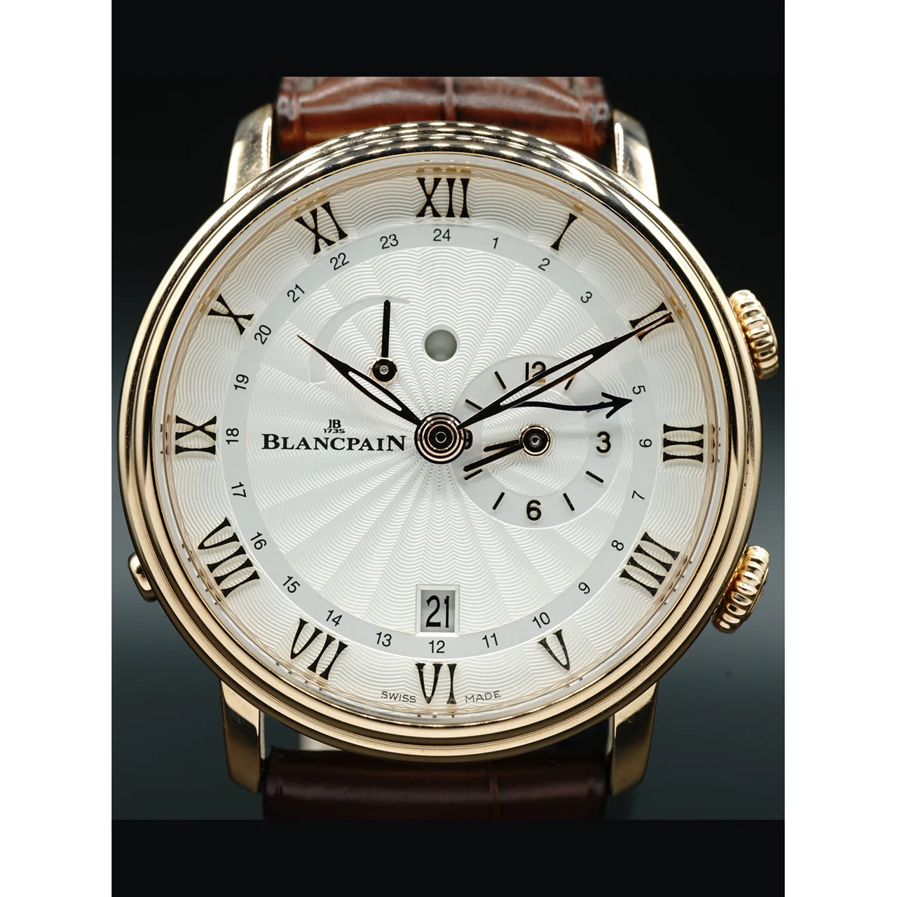 Blancpain Villeret Reveil GMT 6640 3642 55B 210000013806 kol saati
