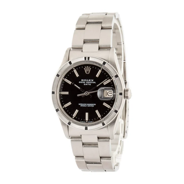 Rolex Date 15010 Black Dial kol saati