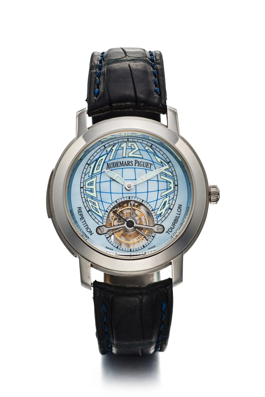 Audemars Piguet AUDEMARS PIGUET REF. 25858 BC, MINUTE-REPEATER, ONE-MINUTE TOURBILLON REGULATOR; “RÉPÉTITION MINUTES TOURBILLON, JULES AUDEMARS”; 18K WHITE GOLD kol saati