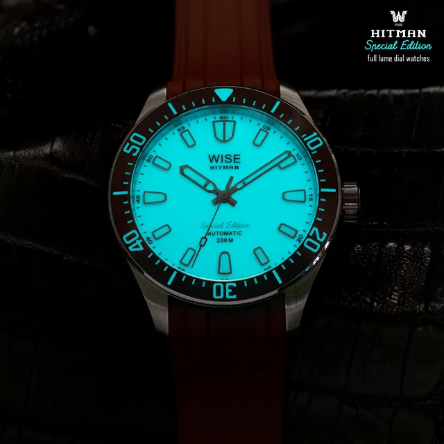 WISE HITMAN HIT66 Full Lume Special Edition (Hitman FKM rubber) kol saati