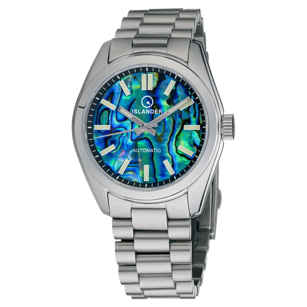 Islander Brookville Hi-Beat Automatic Dress Watch with Abalone Dial #ISL-239 38 mm kol saati