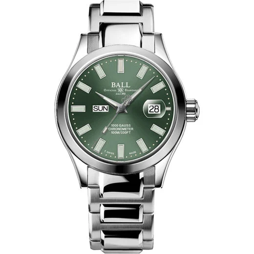Ball Engineer III Marvelight Chronometer Day-Date Green Dial NM9036C-S1C-GR kol saati