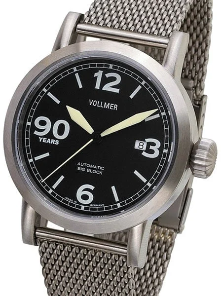 Vollmer Limited Edition, V-10 90th Anniversary Big Block Swiss ETA Automatic Watch V10 kol