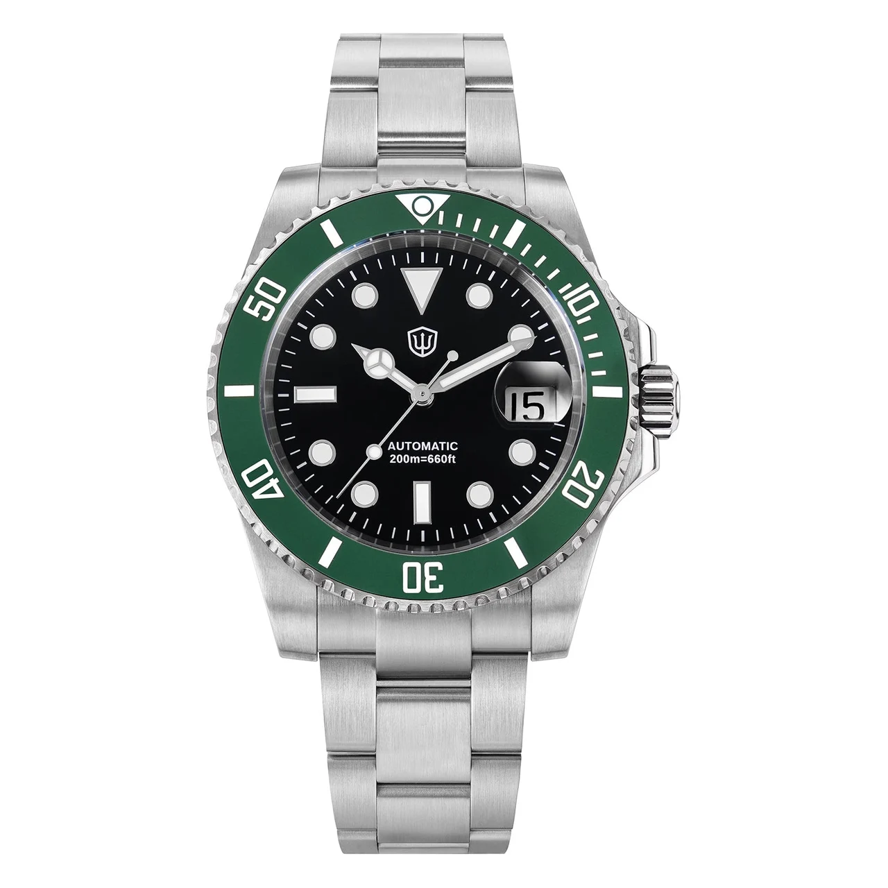 Watchdives Watchdives Watchdives-WD5512-PT机芯- 全黑 - 钢带 40 mm kol saati