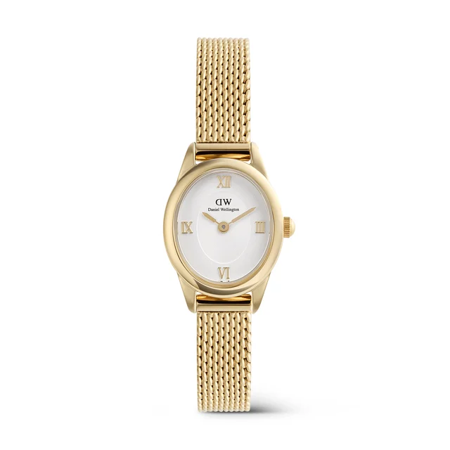 DANIEL WELLINGTON Ophelia Mini Mesh White Gold DW00100939 kol saati