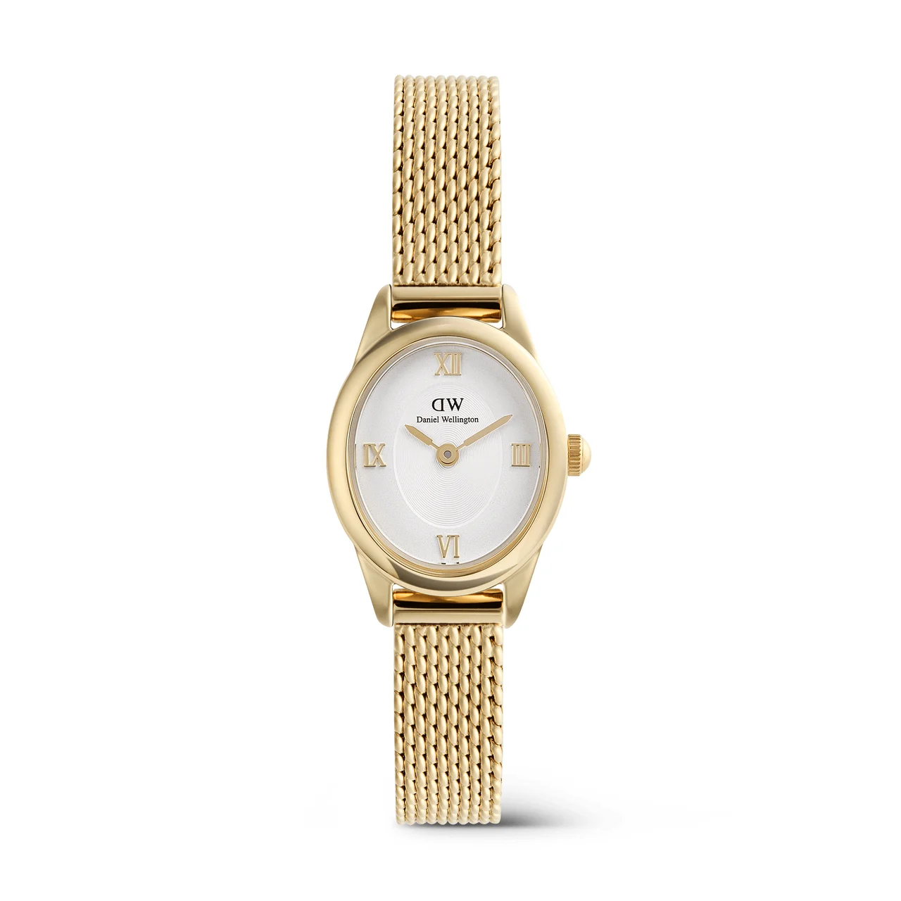 DANIEL WELLINGTON Ophelia Mini Mesh White Gold DW00100939 kol saati