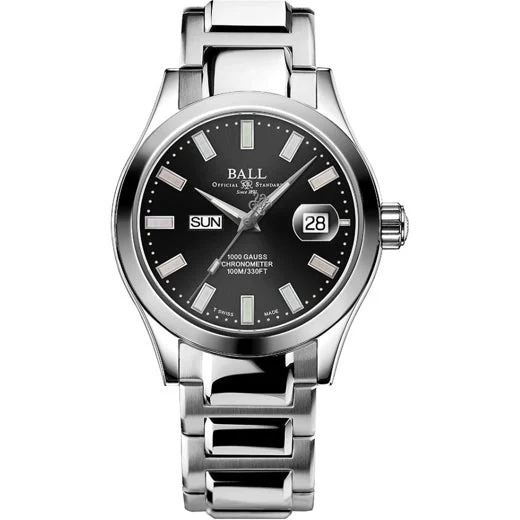 Ball Engineer III Marvelight Chronometer Day-Date Black Dial Rainbow Tubes NM9036C-S1C-BKR